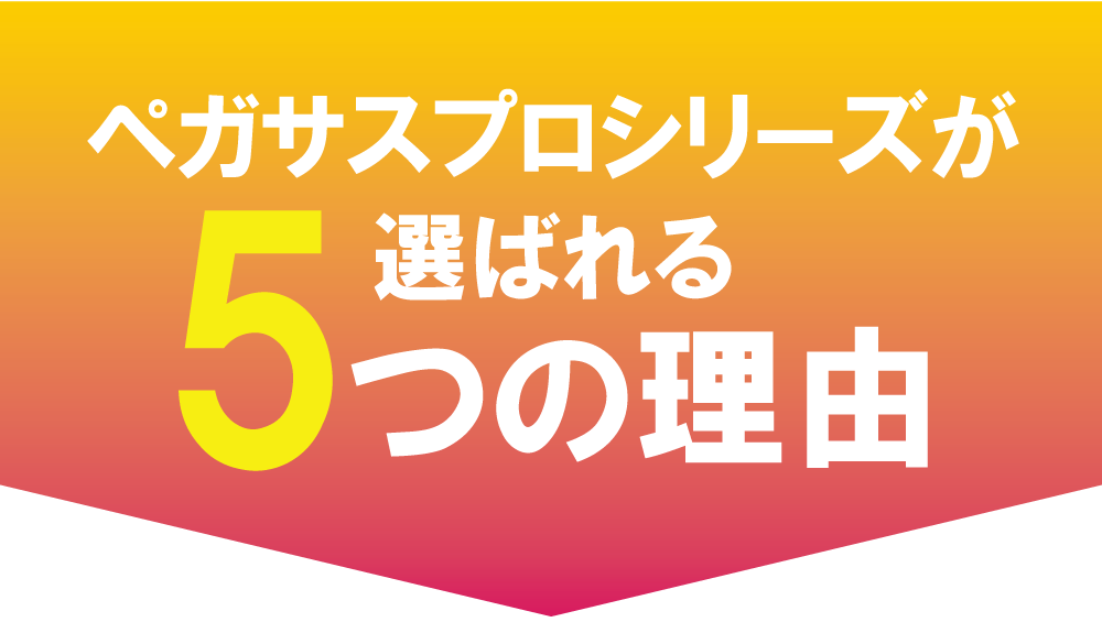ペガサスプロが選ばれる5つの理由